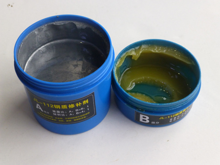 不锈钢表面裂缝砂眼磨损修补就用聚厉牌不锈钢修补剂，冷焊强度