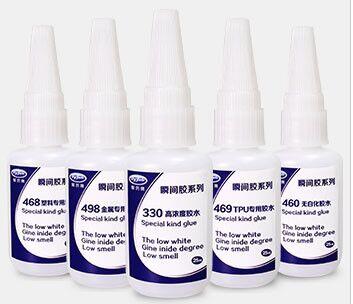 粘尼龙的瞬间胶，用低白化低气味的聚厉牌尼龙瞬间胶
